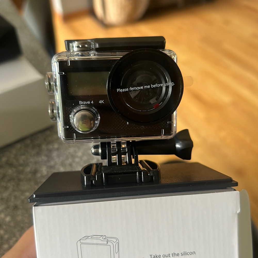 Action camera with accessories